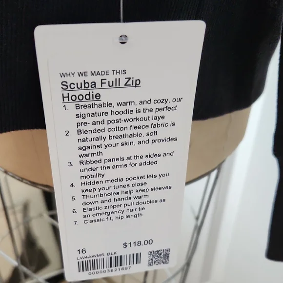 Women's Black Hoodie Jacket - Picture 2 of 3